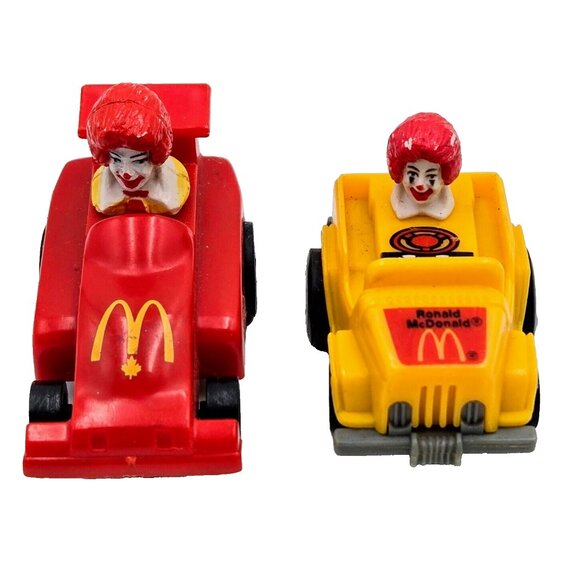 Ronald McDonald Happy Meal Pull Back Car McDonald’s Red Yellow Vintage 1985 1988 - Picture 1 of 11